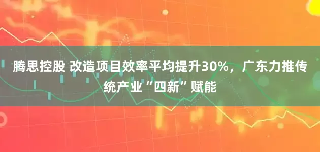 腾思控股 改造项目效率平均提升30%，广东力推传统产业“四新”赋能